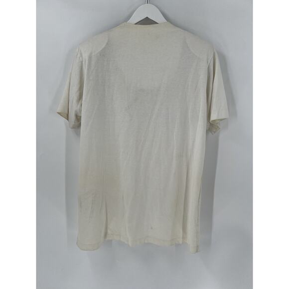 Special F/X Vintage Blouse Womens XL White Denim Beaded Neckline V Neck Studded - Picture 14 of 16